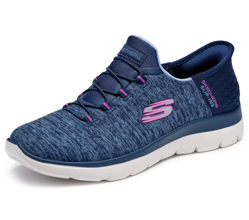 Skechers Women's Summits Dazzling Haze Sneaker, Navy, 10 UK