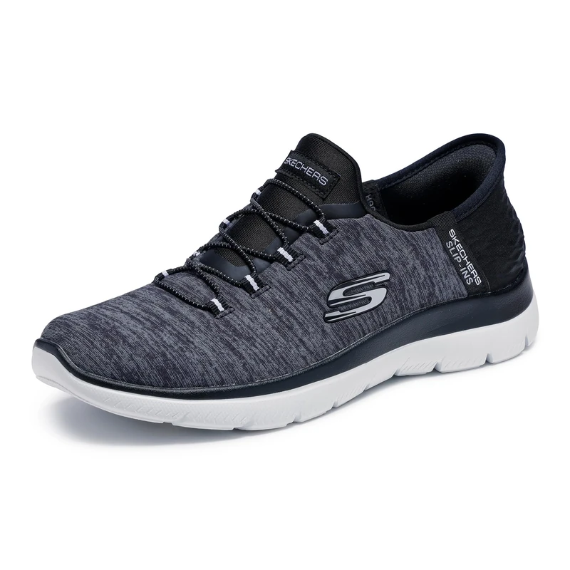 Skechers D'Lites Women's Sneaker, Black, 42 EU Larga - Image 1