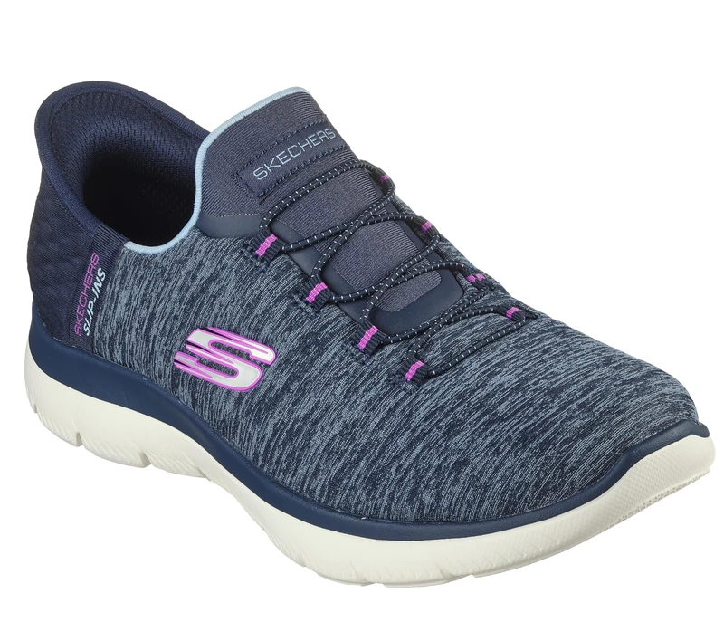 Skechers Women's Summits Dazzling Haze Basketball, Navy Purple, 36 EU Large