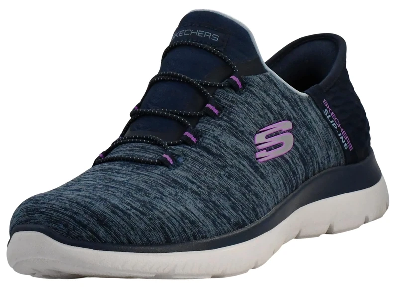Skechers Women's Summits Dazzling Haze Sneaker, Navy, 3.5 UK Wide