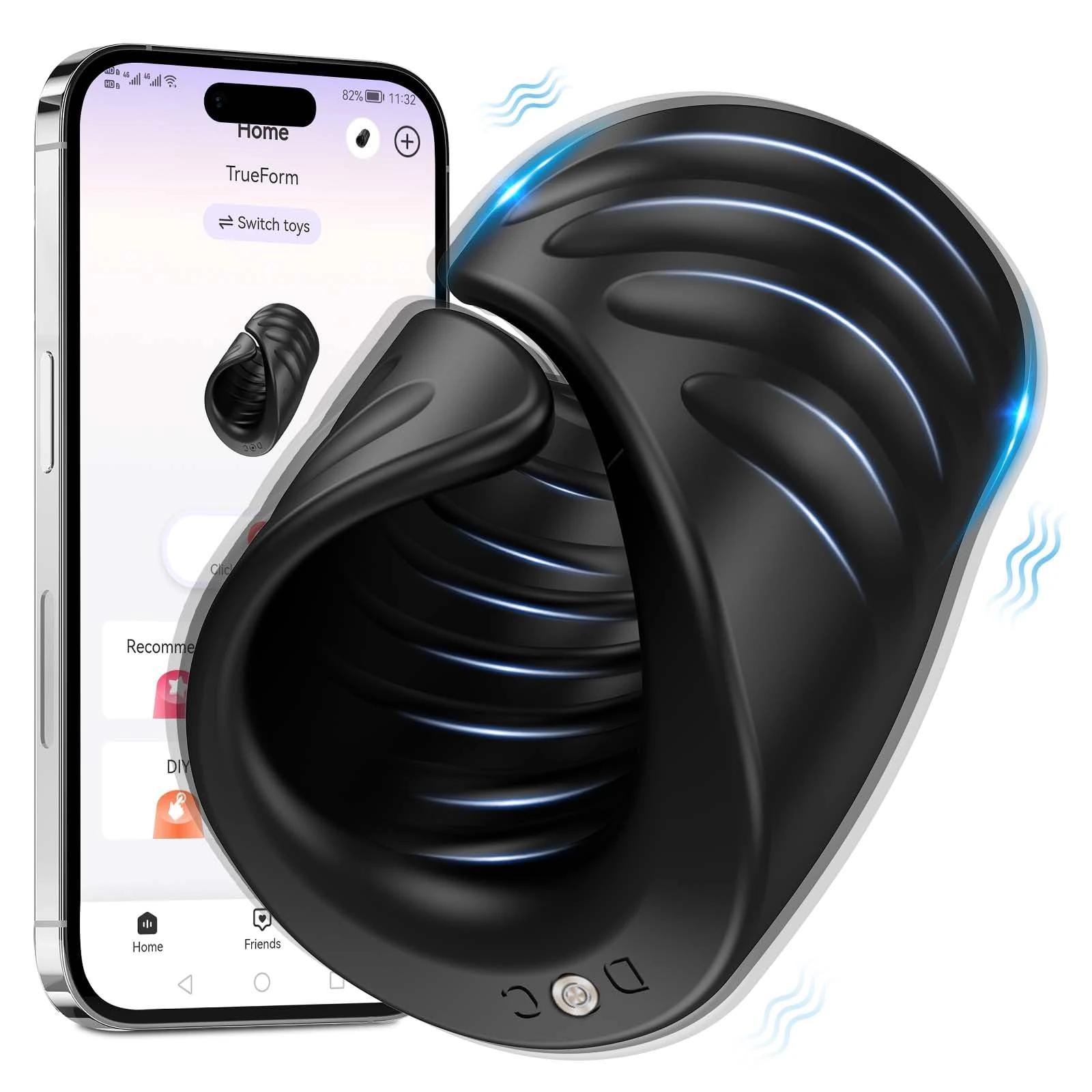 Male Masturbator Sex Toys for Men, Open Adjustable Flexible Penis Enhanced Trainer APP Control Vibrator, 9 Vibrating Mens Masterubaters for Penis Stimulation, Adult Sex Toyscouples for Couples Stroker