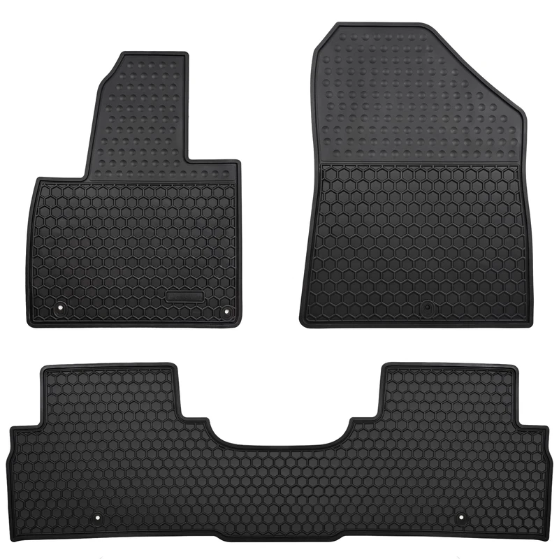 Ucaskin Car Floor Mats Custom Fit for Kia Sorento 2016 2017 2018 2019 2020 Odorless Washable Rubber Foot Carpet Heavy Duty Anti-Slip All Weather Car Floor Liner-Black