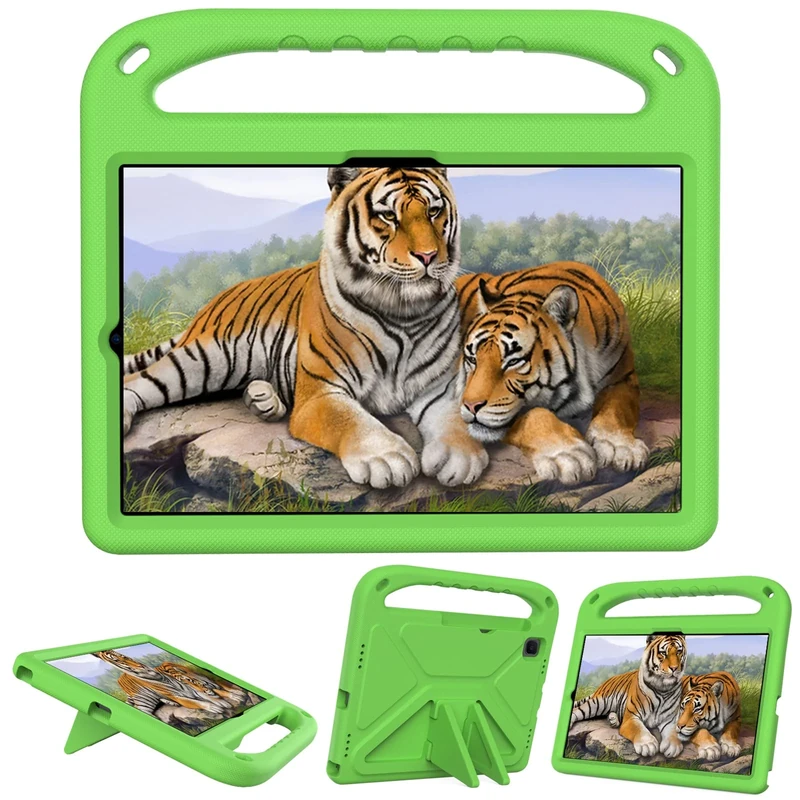 Tablet Case For Samsung Galaxy Tab S5e 10.5 (2019) SM-T720 T725 Kids Friendly, Handle with Stand EVA Foam Lightweight Shockproof Duarable Cover, Green