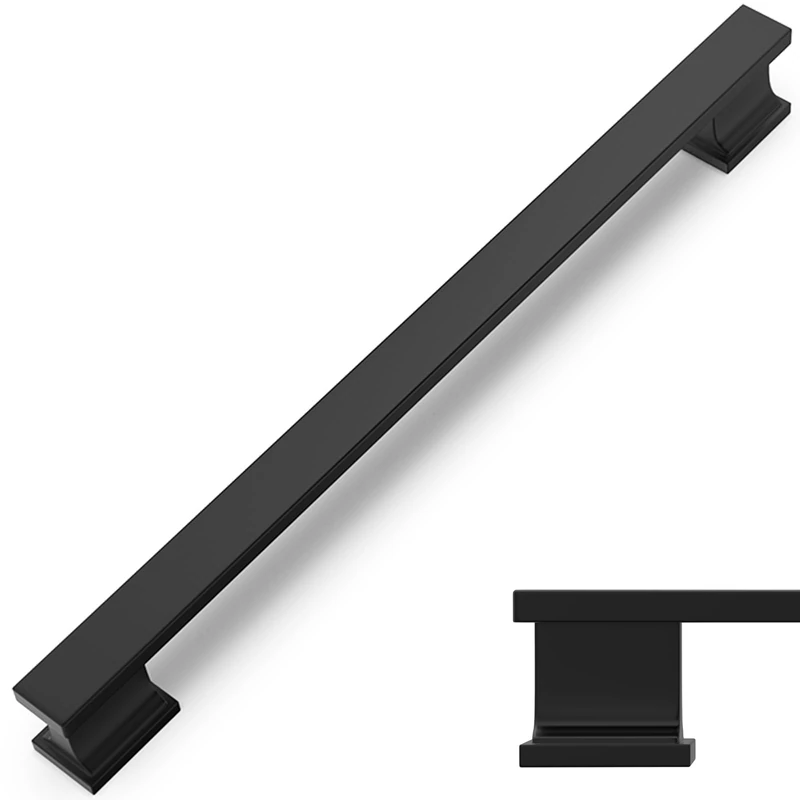 COTYKILEY 10 Pack 7.5 Inch(192mm) Matte Black Cabinet Handles Black Kitchen Cabinet Pulls Cabinet Door Handles Kitchen Cabinet Hardware
