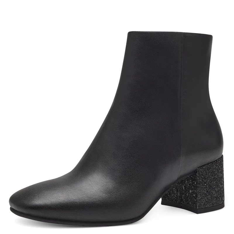 MARCO TOZZI Women's 2-25049-41 Boot Heel, Black Comb, 5.5