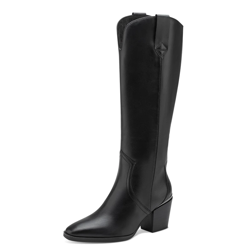 MARCO TOZZI Women's 2-25583-41 Long Boot Heel, Black, 6.5