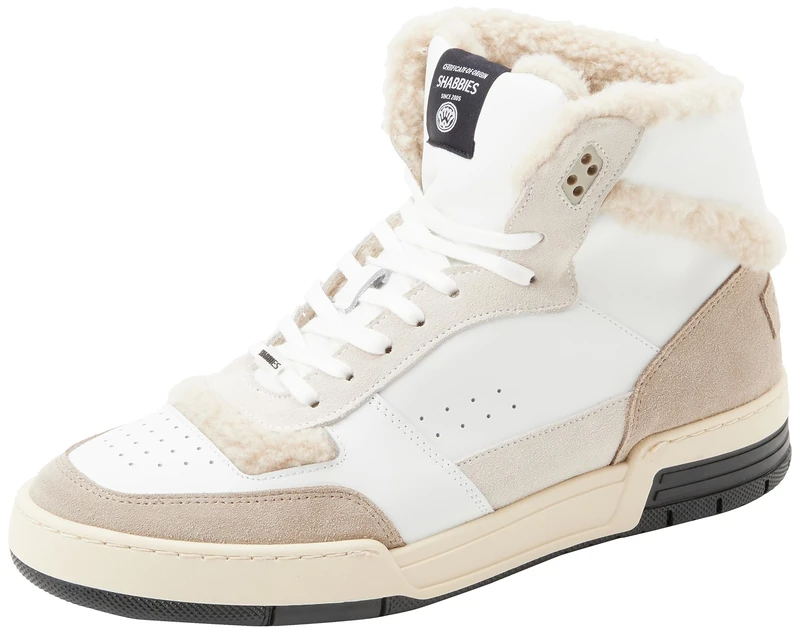 Shabbies Amsterdam Women's Revin High Trainers Sneaker, Taupe, 3.5 UK