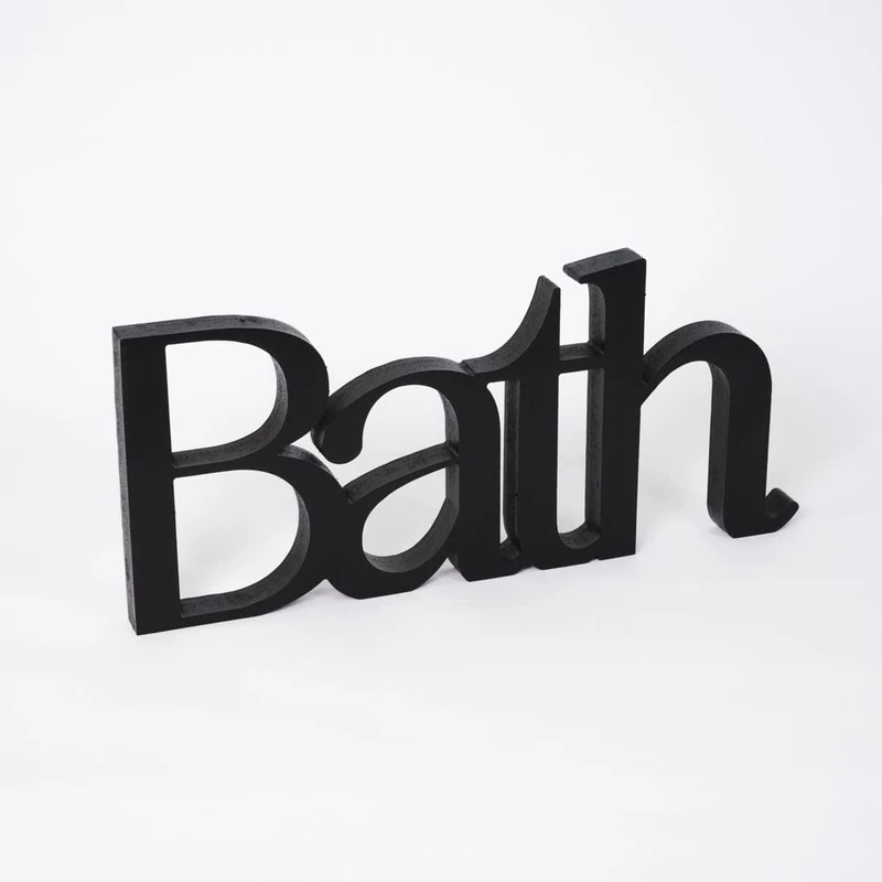 Declea Support Plate - Black Wood MDF - 40 x 18 cm