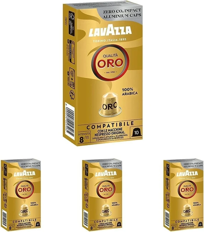 Nespresso Compatible Lavazza Qualita Oro 10 Coffee Capsules (4) - Image 1