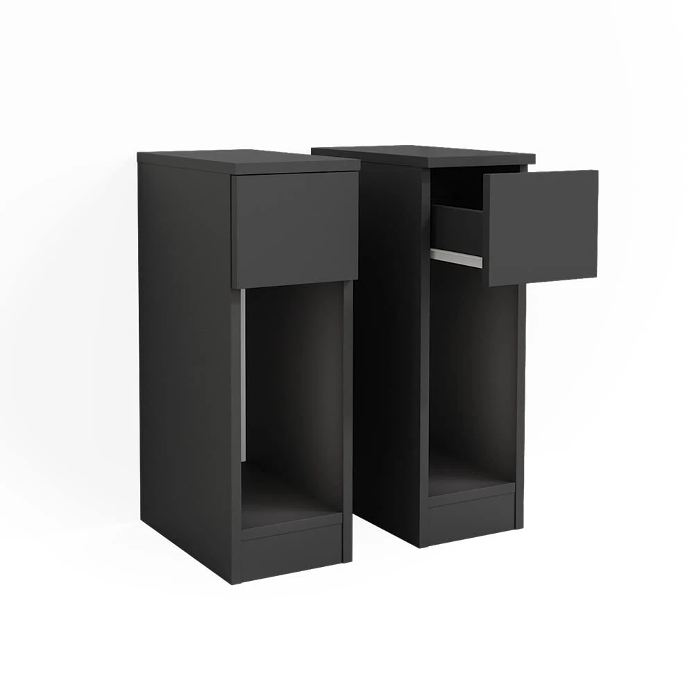 Vicco Nightstand Enton, Black, 20 x 59.5 cm Set of 2