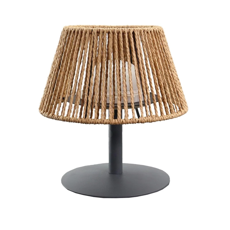 Lumisky Wireless Table lamp in Natural Raffia LED Warm White/dimmable White STANDY MINI RAFFY H22cm