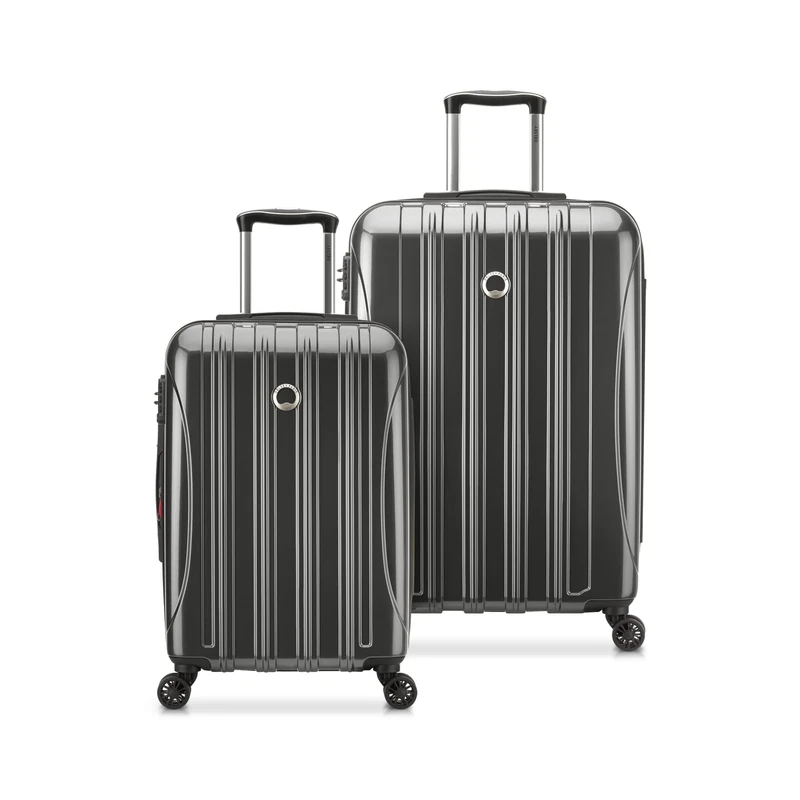 DELSEY PARIS Helium Aero Hardside Expandable Luggage with Spinner Wheels, Brushed Charcoal, 2-Piece Set (21/25), Helium Aero Hardside Expandable Luggage with Spinner Wheels