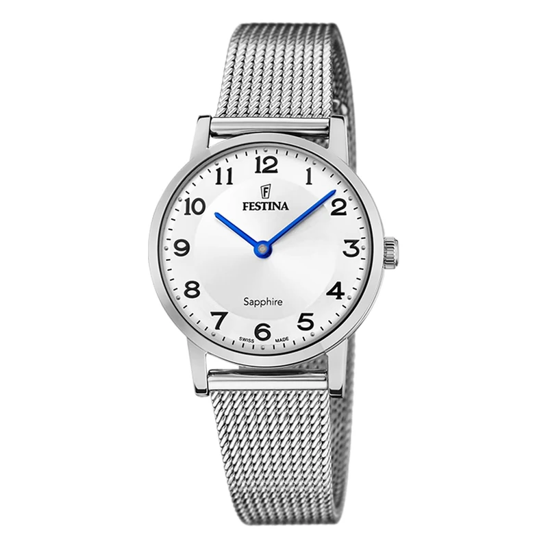 Festina Swiss Made Ladies Watch with Steel Mesh Bracelet F20015/5