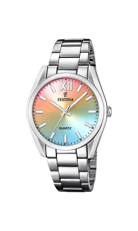 Festina Alegria Women's White Stainless Steel Watch Bracelet, Multicolored, Classic