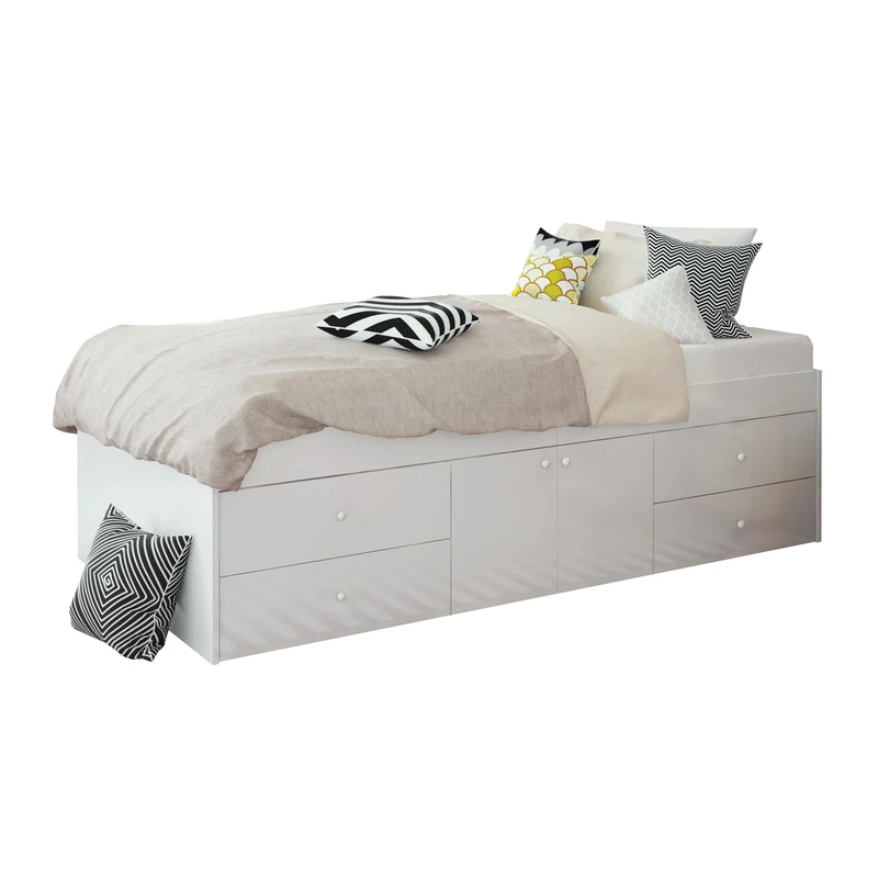 Cabin Bed Drawers Storage, WHITE, Single 3ft, 196x96x51cm