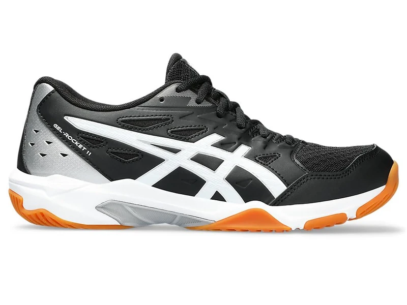 ASICS Women's Gel-Rocket 11 Volleyball Shoes, 8.5, Black/Pure Silver