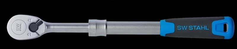 SW-Stahl Reversible Ratchet, 1/2 Inch, High Torque, 1,075 Nm, Telescopic Extension