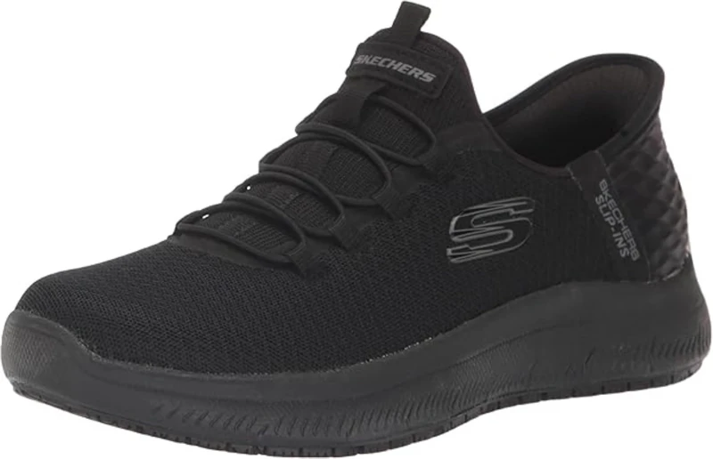 Skechers Women's Hands Free Slip-ins Summits-Classy Night Sneaker, Black, 7.5