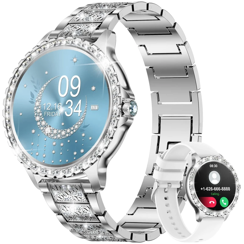 LIGE Smart Watch for Women, Bluetooth Call 1.32" Ladies Fitness Watch with Oxygen/Heart Rate Monitor Pedometer, IP67 Waterproof Sports Smartwatch Compatible for Android iOS Phones