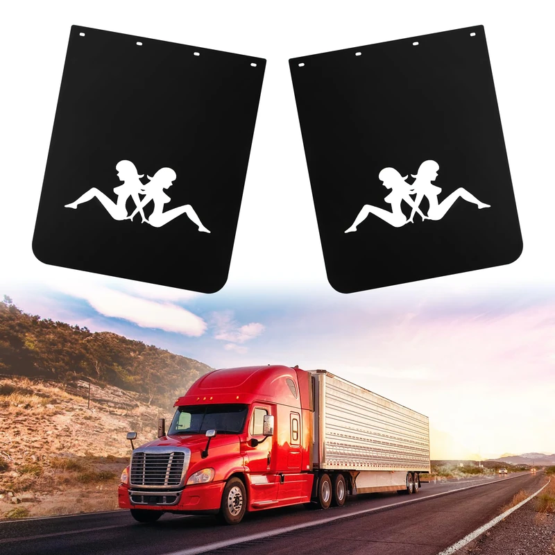 SHINJEW Mud Flaps for Semi Truck - 24'x30' Polymer Heavy Duty Mud Flaps, Anti-Splash, Weather Resistant, Easy Installation (Pair)