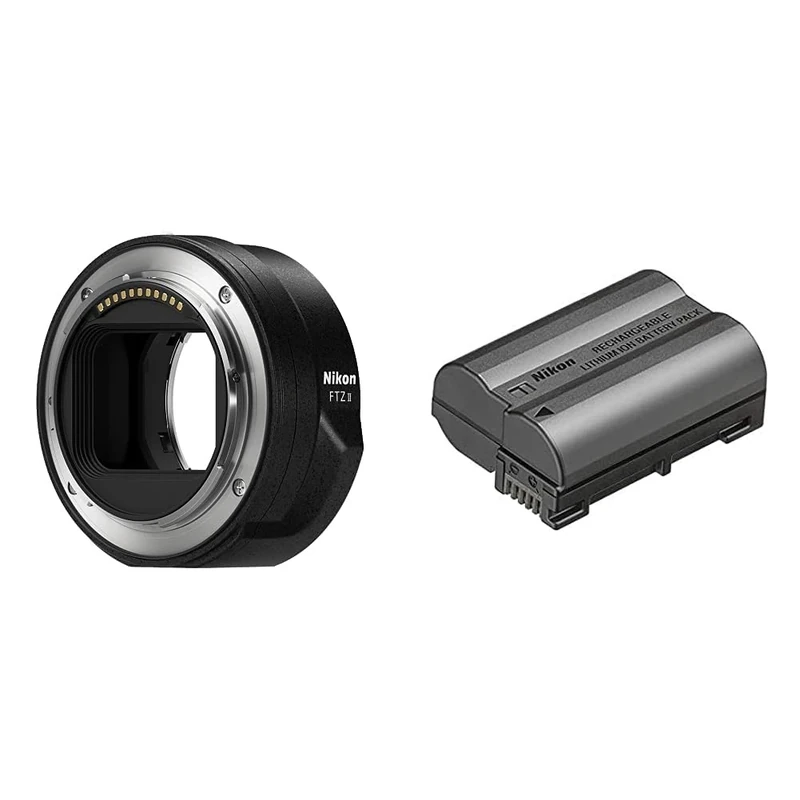 Nikon FTZ II - Adapter for F-Mount lenses on Z-Mount cameras & Rechargeable Li-ion Battery EN-EL15c,VFB12802