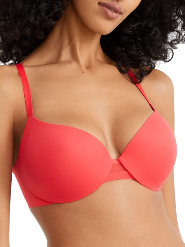 Maidenform Womens Dreamwire Convertible T-Shirt Bra Underwire, Red Stone, 34B