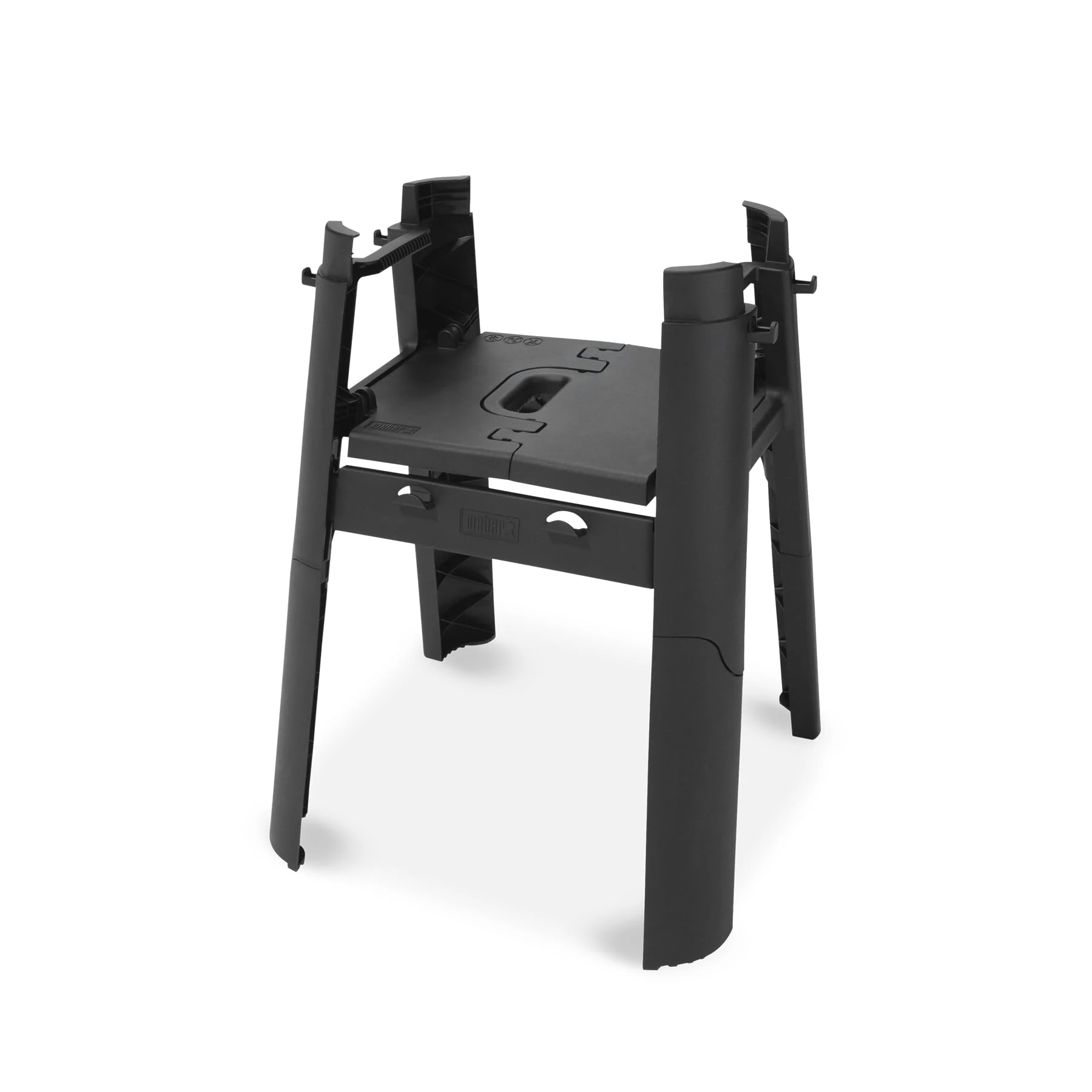 Weber Stand with Side Table/For Lumin Compact Electric Barbecue, Collapsible Design, Built-In Tool Hooks, Easy Assembly, 68 x 55 x 55.5 cm