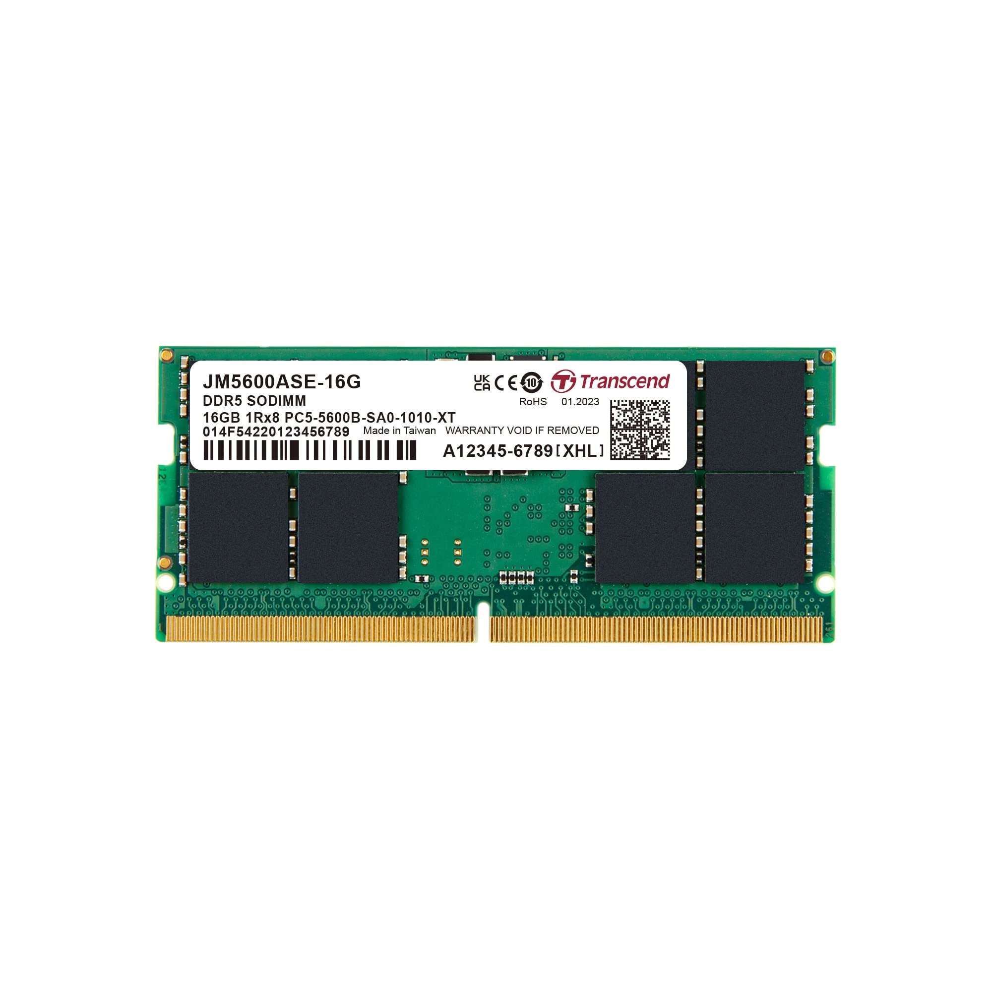 Transcend 16GB SO-DIMM Memory Module DDR5 5600MHz - JM5600ASE-16G