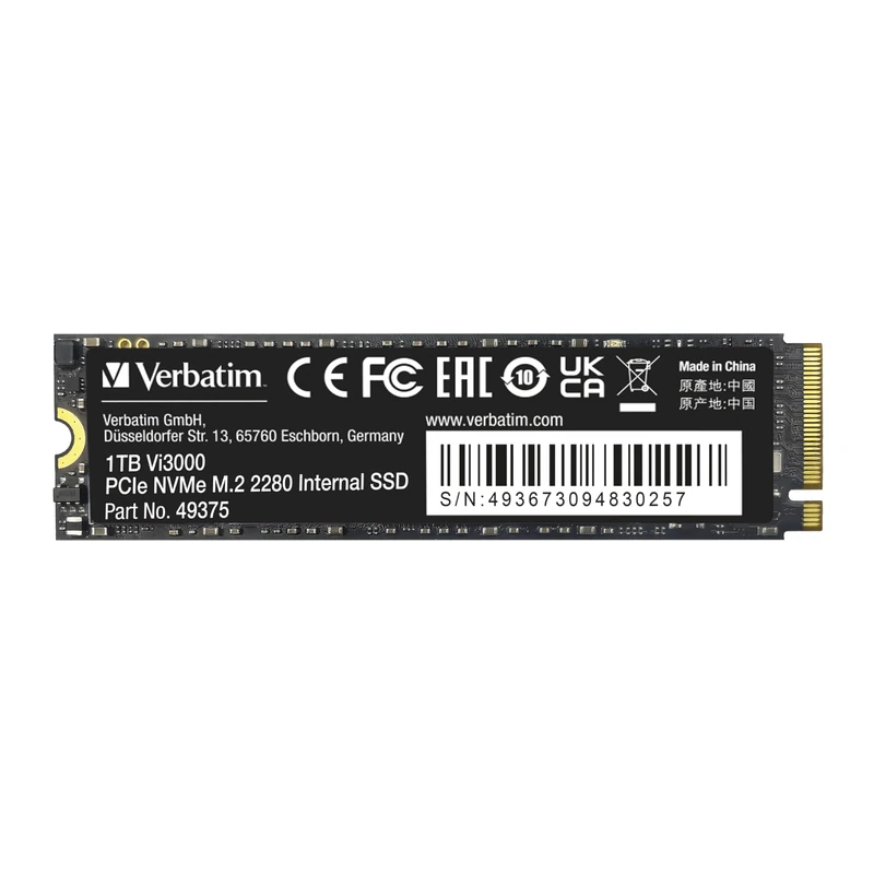 Verbatim Vi3000 PCle NVMe SSD 1TB