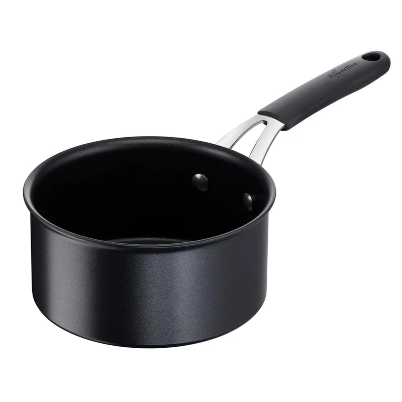 Lagostina Tempra Deep Saucepan with Long Handle, 16 cm, Non-Stick, Anti-Scratch Titanium Coating and Stainless Steel Base, Riveted Handle, for All Heat Sources Including Induction