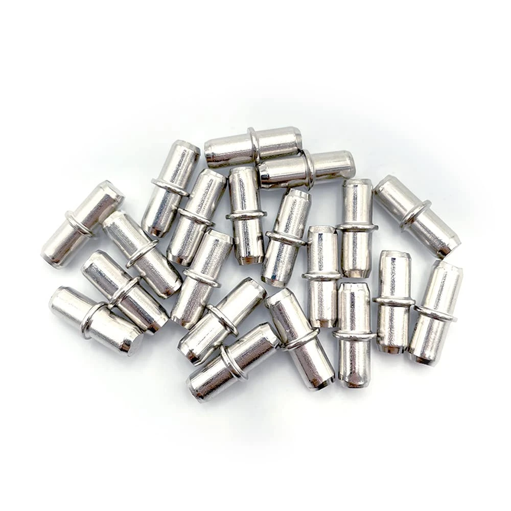 LICQIC 20 Pcs Shelf Pins, Metal Shelf Support Pegs, Shelf Brackets for Cupboard Cabinet Furniture Kitchen Wardrobe Shelves, Style 1, Fits 5mm Hole