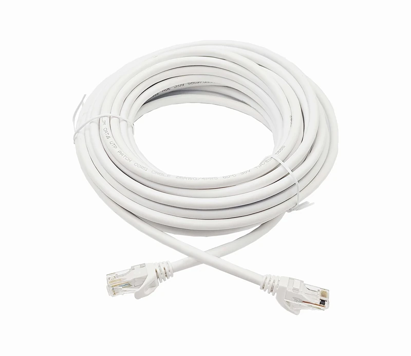 Elfcam® - 80m Ethernet Cat 6 Cable, Round LAN WAN Cable, Cat6 26AWG, 1Gbps with RJ45 Connectors, White(80M)