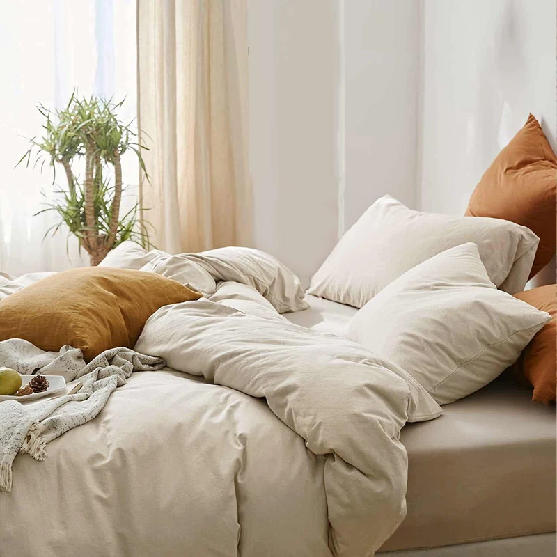 ETDIFFE Beige Comforter Set King Size, 3 Piece Soft Light Khaki Modern Bedding Set, Lightweight All Season Microfiber Down Alternative Bed Comforter with 2 Pillow Shams for Women Men