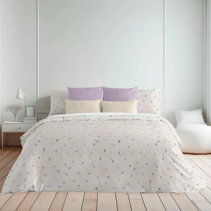 BELUM | Duvet Cover for Bed 135/140 (220 x 220 cm) | Fabric: 100% Organic Cotton, 175 Thread Count, Oeko-Tex Certified | Model: Orewa