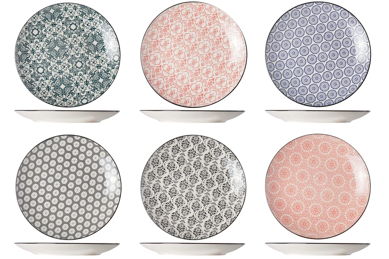Cosy & Trendy DELIRIO 6 Dinner Plate Assorted D23.5 cm Pack of 6