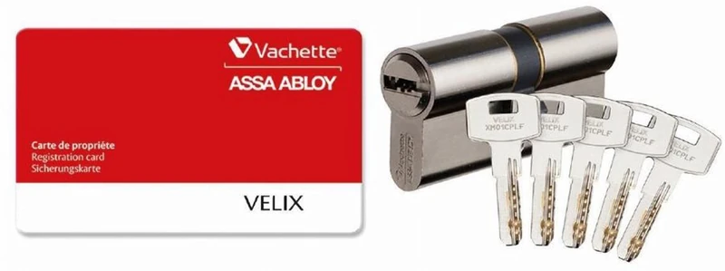 Vachette CYL51209 Velix 7101 Cylinder 40 x 45 cm 5 Keys Reversible Nickel-Plated – 28188000