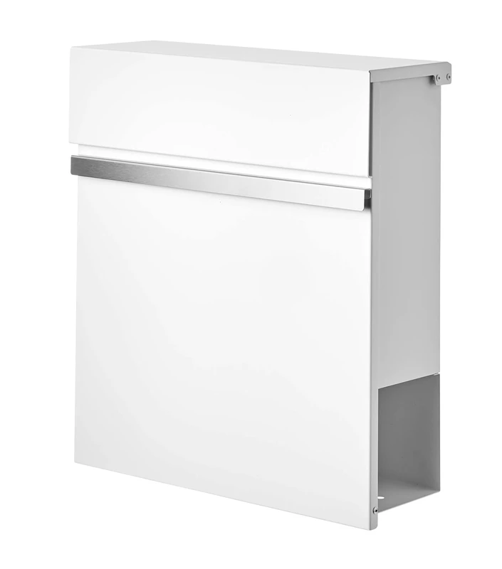 AMARE Design XXL Stainless Steel Letterbox Series 5-37 x 41 x 13 cm - White