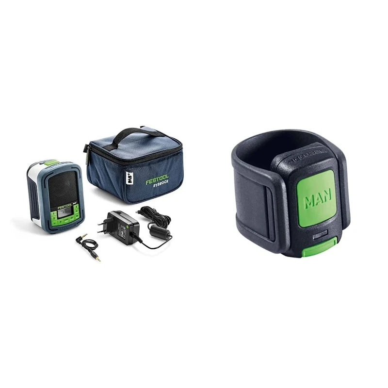 Festool 202112 Site radio BR10 DAB+ GB SYSROCK, 240 V, Multi-Colour & 202098 Bluetooth Remote Control Bare Unit for CT26/36/48, 2.5 cm*20.0 cm*10.0 cm