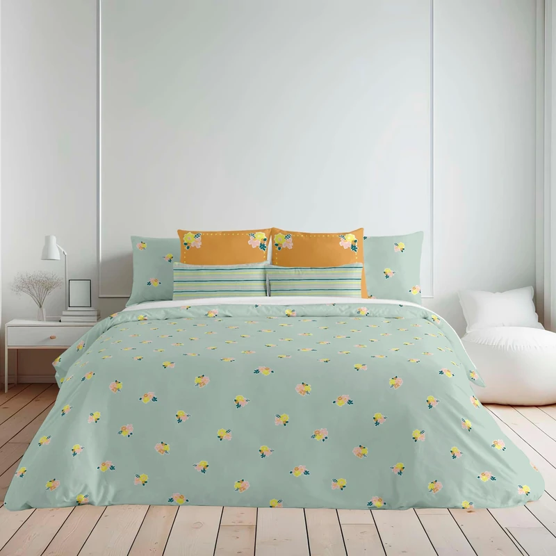 BELUM | Duvet Cover for Bed 200 x 200 cm | Fabric: 100% Organic Cotton 175 Thread Count | Oeko-Tex Certified | Model: Pretoria