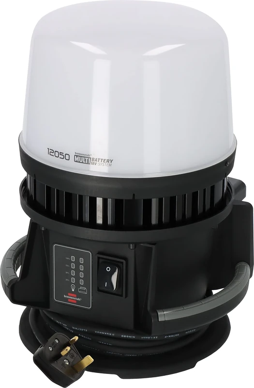 Brennenstuhl Professional Multi Battery LED 360° Hybrid Work Light 12053 MH (12000lm, Compatible with 18V Batteries from 11 Different Manufacturers, 5m Cable, Without Battery, Engineered in Germany)