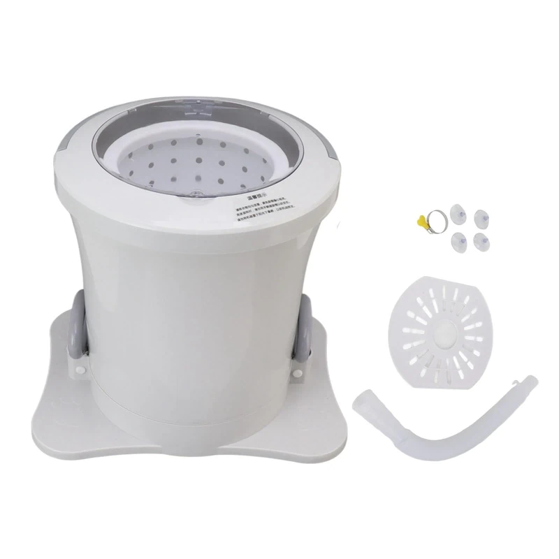 Compact Spin Dryer, Portable Manual Non Electric Suitable for Camping Dormitory Apartment Laundry Camping RV Travel Underwear Socks Baby Clothes (White)