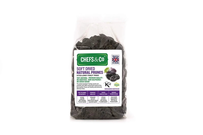CHEFS & CO Soft Dried Prunes (pitted) | Whole Dried Fruits | Healthy Snack | Vegan & Vitamins Retained | Unsorbated | No Added Sugar (NATURAL, 380 g (Pack of 1))