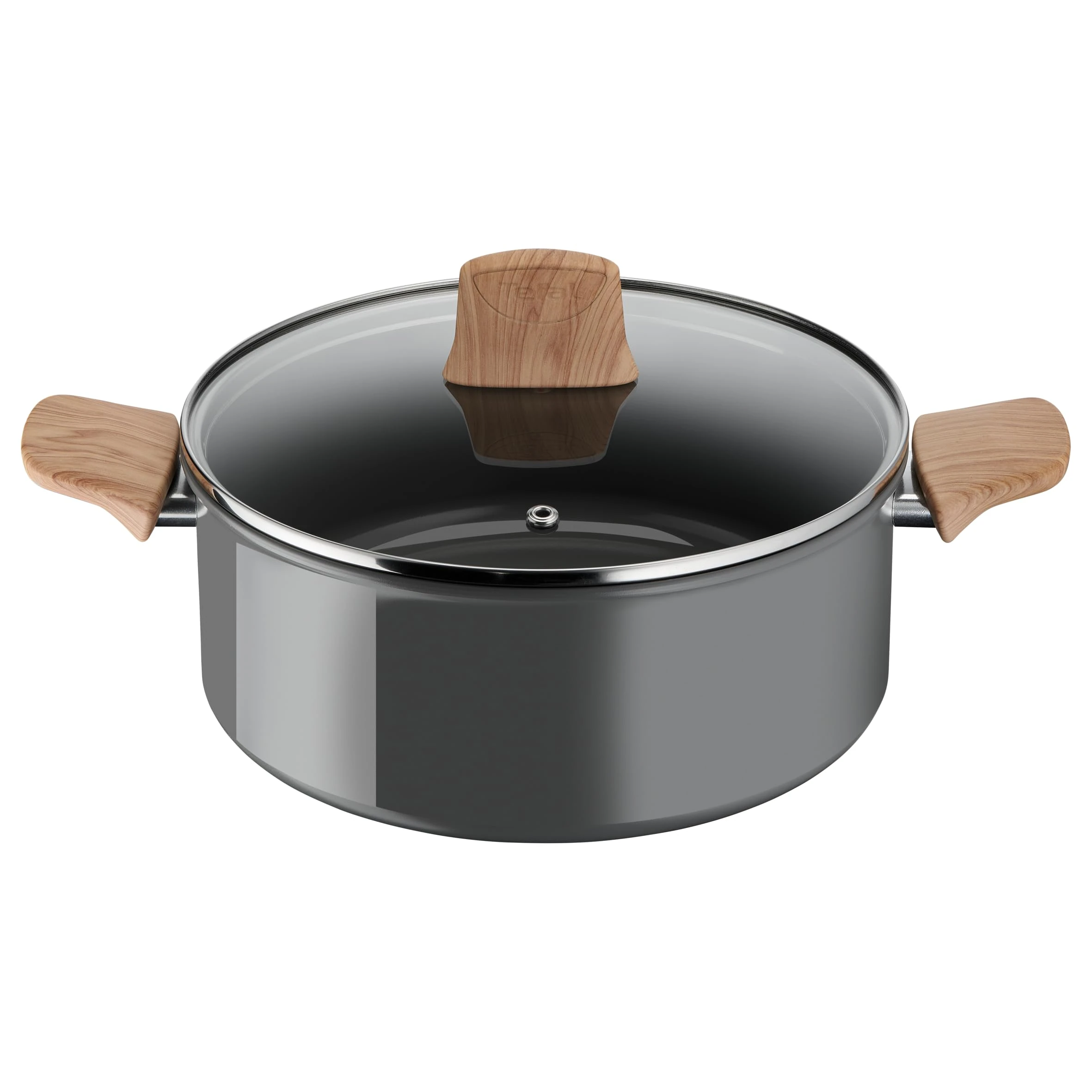 Tefal Renew C4254613 Cooking Pot 24 cm Non-Stick Ceramic Eco-Design Recycled Healthy Cooking Thermo-Signal Safe Utensil Made in France Suitable for All Heat Sources Including Induction