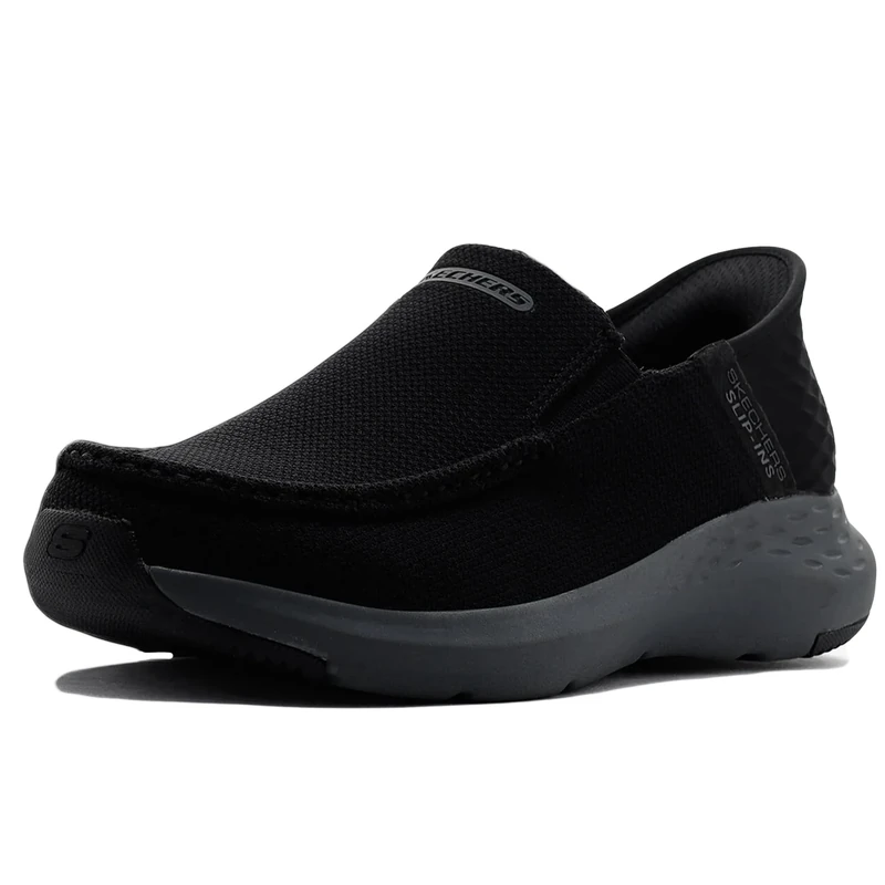 Skechers Men's Parson RALVEN Slip-On, Black Mesh, 7.5 UK