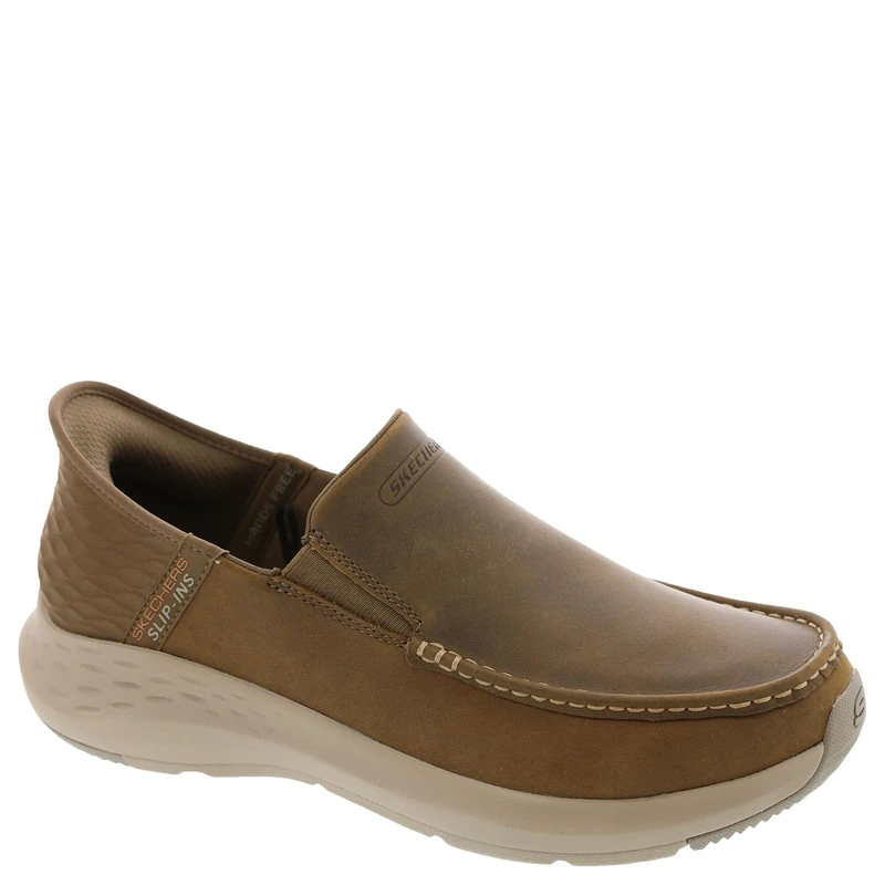 Skechers Men's Parson-Oswin Slip-in Moccasin, Desert, 7.5 UK Wide