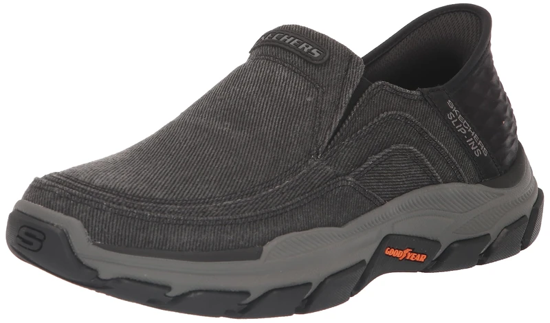 Skechers Men's Respected-Holmgren Slip-in Loafer, Black, 9.5