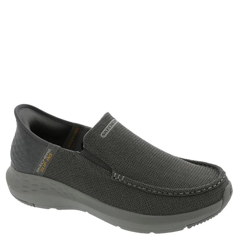 Skechers Men's Parson-Ralven Slip-in Loafer, Grey, 8 UK Extra Wide