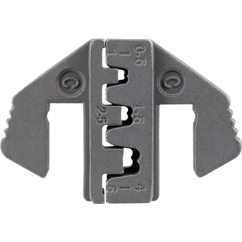 Toolcraft PLE-0C Crimping Inserts Flat Connector Crimp Range: 0.5 to 6 mm² Suitable for Brand (Pliers) PZ-500 - Image 1
