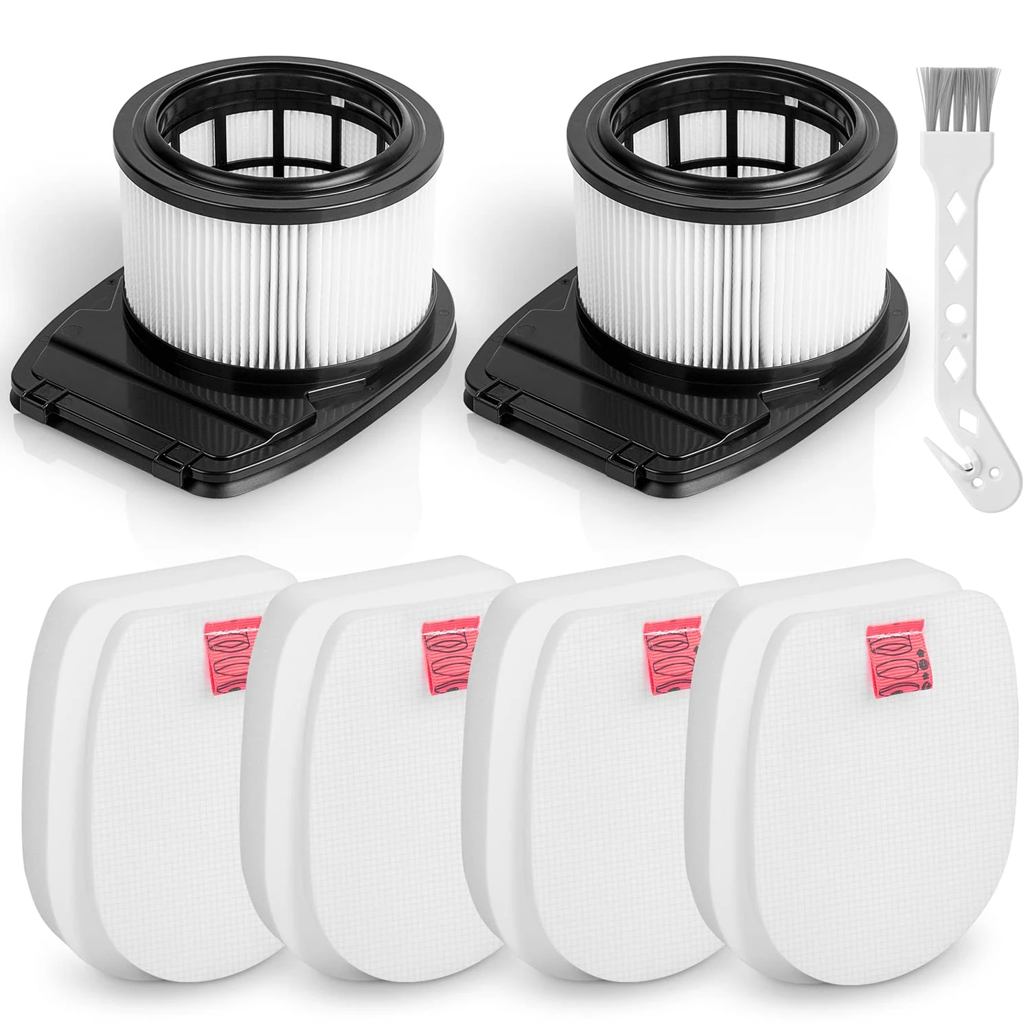 Sansoak IZ300UKT Filters for Shark IZ300, IZ300UK, IZ300UKT, IZ320 IZ320UK, IZ320UKT Anti Hair Wrap Cordless Vacuum Cleaners, 2 Post Motor Filter and 4 Foam & 4 Felt Filters