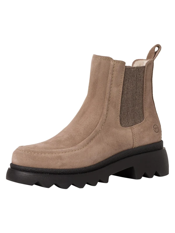 Tamaris Chelsea Boot 1-25840-41 Wide, taupe, 4 UK